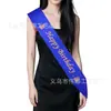 Feliz Cumpleaños Correa de Hombro de Seda Estampada para Cumpleaños Accesorios para Fotos Transfronterizos Clásicos Suministros para Fiestas Múltiples Colores y Estilos