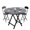 Mesa Redonda Dobrável para Uso Doméstico, Adequada para Apartamentos Pequenos, Mesa de Jantar Simples para Dormitórios, Conjunto de Mesa e Cadeiras de Jantar Dobráveis Portáteis para Apartamentos de Aluguel
