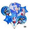 Novo balão de alumínio de desenho animado Sonic the Hedgehog festa de aniversário som Modelagem de menino terno infantil atacado