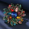 Broche Corsage de Vidro de Cristal Colorido Lindo Fashion Exagerado Estiloso Europeu e Americano Acessórios de Roupa Grandes Femininos