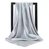 Lenço de seda 90 cetim, best-seller transfronteiriço, lenço quadrado liso de cor única de seda artificial, lenço profissional de comissário de bordo, lenço de seda longo