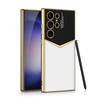 Adecuado para Funda de Teléfono Móvil de Fibra de Carbono Samsung S23Ultra S3U Jazz Cubierta Protectora de Cuero Liso S23U Funda Ultrafina Anticaídas