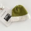 Gorro de Felpa Tejido Hecho a Mano para Celebraciones de Internet, Estilo Versátil, Grueso, Cálido, Protege Orejas y Cara, Gorro Pequeño de Lana, Estilo Coreano, Moderno para Niños