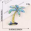 Duo Cool Computador Bordado Zhang Zi Coconut Tree Patch Acessórios de Vestuário Sapatos Chapéus Bolsas Livro de Mão Acessórios Bordado Pano Patch