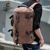 Mochila para Hombre Estilo Coreano Mochila de Viaje para Exteriores Mochila de Lona para Hombre Bolsa de Barril de Gran Capacidad Mochila para Estudiante