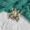 Artefacto de cintura ajustada, hebilla de cintura ajustada, lindo broche de conejo, hebilla de jeans, broche antiluz, decoración de ropa