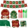 Decoraciones para fiestas navideñas más vendidas transfronterizas, decoraciones navideñas, pancartas navideñas, vajilla para fiestas navideñas, accesorios de ambiente