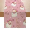 Venda Quente Transfronteiriça Caminho de Mesa de Natal Homem-Pão de Gengibre Papai Noel Atmosfera Festiva Decoração de Festa Mesa de Jantar Toalha de Mesa Caminho de Mesa