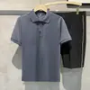 Camiseta para hombre blanca pura de color sólido polo ropa de trabajo camiseta de manga corta media manga hombre blanca t Verano