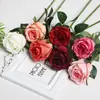 Flor Artificial Nueva Flor Individual de Rosa Flor de Boda Ramo de Flores Falsas Decoración de Flor de Seda de Alta Calidad Floricultura Suave