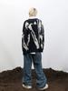 Suéter cárdigan Retro Americano para hombre otoño e invierno Nuevo holgado extragrande calle alta hip hop abrigo cuello en V