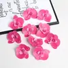 Cabezas de Flores de Orquídea de Película Artificial para Decoración del Hogar, Muros de Flores para Bodas, Flores Artificiales, Ramilletes de Boda, Flores de Plantas Artificiales Xz