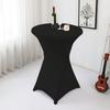 Funda de Mesa de Cóctel Elástica de Color Sólido de Alta Gama Personalizada Transfronteriza Cubierta de Mesa de Bar de Cuatro Patas Decoración para Banquetes Hotel Boda