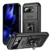 Funda para Teléfono Google Pixel 11 Pro Aplicable Amazon Ventana Deslizante Cobertura Total A Prueba de Caídas Soporte con Anillo para Dedo Cubierta Protectora para Teléfono