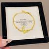 Pulsera Mariposa Dorada de Lujo Ligero Alto Valor de Belleza para Mujer Nicho Exquisito Dulce Pequeño Versátil Pulsera Celebridad de Internet Pulsera de Moda