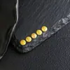 Colgante Redondo Pequeño con Baño de Plata S925 en Todo el Cuerpo con Oro Antiguo Accesorio para Joyería DIY Adorno de Seis Palabras Mantra Tesoros Budistas Ocho