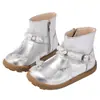 Botas para Niñas 2025 Invierno Nuevas Botas de Princesa con Lazo de Moda para Niños Botas Cortas Antideslizantes para Bebé Botas de Cuero a la Moda