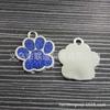 [Colgante Brillante de Huella de Perro Varios Tamaños] Colgante de Aleación con Gota de Aceite DIY Etiqueta para Mascota Pulsera Colgante de Joyería