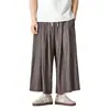 Verano 2025 Nuevo Transfronterizo Tallas Grandes Pantalones Casuales de Pierna Ancha para Hombre Moda Amazon Pantalones de Algodón y Cáñamo para Hombre Chino