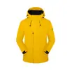 Chaqueta de Trekking Tres en Uno para Otoño e Invierno con Forro Polar Set de Dos Piezas Engrosada Cortavientos Impermeable con Capucha Ropa para Montañismo al Aire Libre
