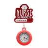 Reloj de bolsillo retráctil para enfermera RN más vendido transfronterizo, hebilla de acrílico con purpurina fácil de tirar, reloj de bolsillo anti-pérdida con insignia médica NURSE