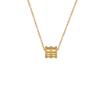 Comercio exterior transferencia de tres anillos joyería de diamantes diamante de color acrílico joyería de acero de titanio oro rosa collar cintura pequeña mujeres