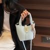 Bolso Elegante de Moda Verano Nuevo Bosse Bolso Cubo de Moda Sentido de Alta Gama Bolso de Hombro con Cerradura de Moda Bolso de Mujer