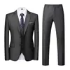 Terno Terno Masculino Estilo Coreano Slim-fit Terno de Negócios Masculino Três Peças Profissional Traje Formal Traje do Padrinho Traje de Casamento do Noivo
