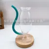 Vaso de Cóctel Copa de Vampiro Bar Copa de Vino Tinto Transparente Pico Curvo Taza con Popote de Ardilla para Jugos Vidrio de Borosilicato Alto