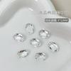 Joia de unha de cristal transparente de alta qualidade 8*12 ovo de pombo Super Brilhante multicorte fundo pontiagudo grande diamante denier pilha de unha Diamante