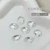 Joia de unha cor transparente cristal 8*12 ovo de pombo super brilho broca de unha multi-corte fundo pontiagudo broca de unha acessórios de broca de unha