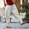 Pantalones anchos y finos para mujer, verano 2026, corte holgado, talla grande, pantalones harén blancos, adelgazantes, casuales, pantalones tipo linterna negros cortos