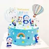 Decoración para pastel de cumpleaños de Doraemon con el gato Ding Dang.