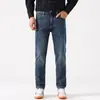 Ropa de Hombre Fengshe / Otoño-Invierno 2026 Nuevo Estilo Americano Toro Grande Clásico Ajuste Delgado Pierna Recta Jeans Retro