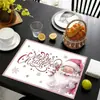 Manteles individuales decorativos navideños transfronterizos, manteles navideños creativos, manteles individuales para fiestas, decoraciones de mesa y manteles para decoración del hogar