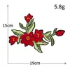 Estilo chino flores ricas flores de peonía bordado por computadora tela bordada pegatinas de bordado adhesivo diy parche para ropa venta al por mayor
