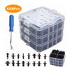 625 piezas caja de tarjetas 16 tipos universales remache de parachoques de coche sujetador clip de tornillo de expansión hebilla transfronteriza