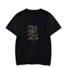 Verano urbano ocio día hombre camiseta ataque titán ataque negro caricatura impresa niña manga corta algodón