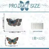 Adesivos de Parede Borboleta 3D Estilo Retrô Escuro Decoração de Parede de Fundo para Casa Adesivos de Borboleta Um Conjunto de 12