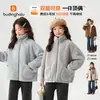 Pudding Haru coleção de inverno: Blusas forradas com fleece para meninas, novos estilos de inverno 2026, agasalhos quentes reversíveis para crianças
