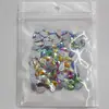6*10 fondo plano gota de agua tortuga superficie color AB costura a mano doble agujero perforado ropa zapatos de boda accesorios de costura a mano accesorios DIY