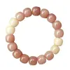Pulsera Bodhi Tradicional Multigemas Naturales Color Humo para Estudiantes Mujeres, Cuentas Suaves de Semilla de Bodhi para Envolver el Dedo, Cuentas de Oración de Raíz de Bodhi