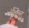 Grampo de Cabelo de Liga Galvanizada Estilo Coreano Outono 2025 Grande Presilha de Tubarão Versátil Elegante Acessório de Cabelo Decoração Feminina