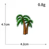 Serie Árbol de Coco Planta Verde Pegatinas de Tela Bordada Nuevo Bordado por Computadora Transfronterizo Pegatinas Termofusibles Pegatinas para Planchar Parches para Ropa