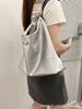Mochila Estilo Coreano Estilo Ins Feminina 2025 Nova Corrente de Bolsa Prateada Estudante Aula Grande Capacidade Mochila Casual