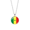 Copa del Mundo de Comercio Exterior 32 Países Collar con Bandera Colgante de Balón de Fútbol Collar para Hombres y Mujeres Cadena para Suéter Joyería Venta al por Mayor