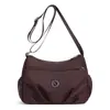 2026 Nueva Bolso Cruzado de Hombro Único de Tela de Nylon Ligera con Múltiples Compartimentos para Mujer, Casual, Color Sólido, Moda de Viaje