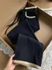 Jeans Vintage Azul Oscuro de Pierna Recta para Mujer Otoño e Invierno Nuevos de Cintura Alta Sueltos Adelgazantes Pantalones de Pierna Ancha para Mujeres con Curvas