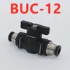Interruptor de Válvula Neumática Manguera de Aire Conector Rápido Válvula de Bola Manual HVFF16/BUC4 6 8 10 12mm