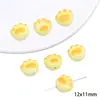 Contas Soltas de Cerâmica Amarela Desenho Animado Divertido Contas Pintadas à Mão Criativas Contas para Fazer Pulseira Colar DIY Artesanal Acessórios para Corrente de Celular